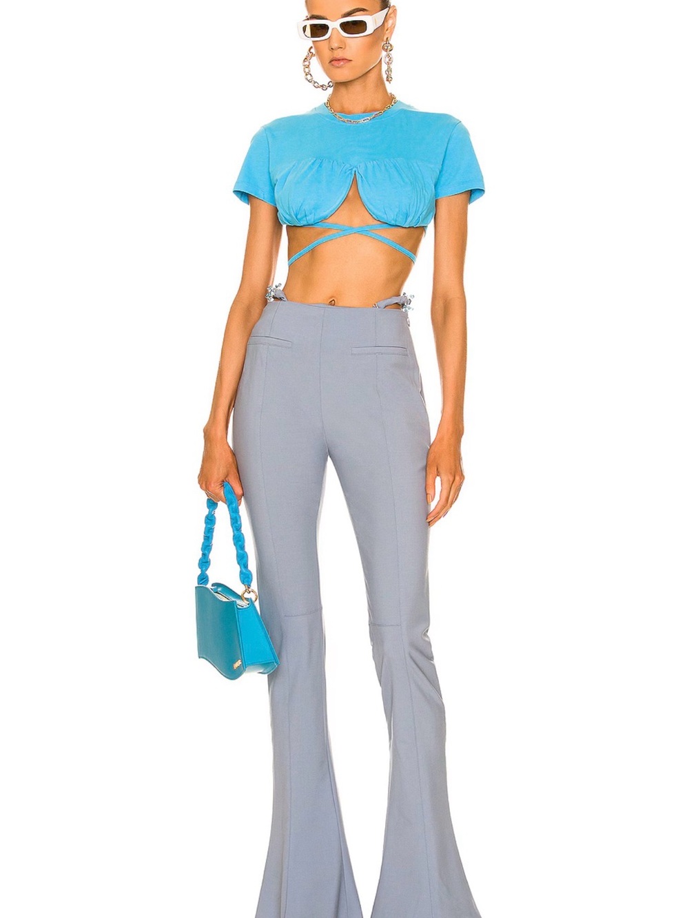 🩵 NWT Jacquemus Le Baci Cropped top turquoise